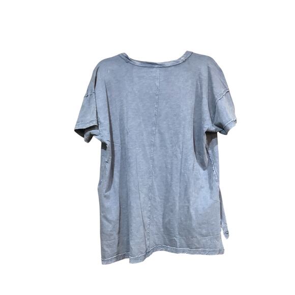 Pilcro Anthropologie Top Women Medium Blue NWOT 100% Cotton - Picture 3 of 3
